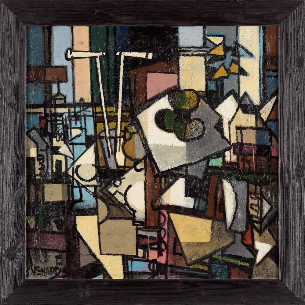 Claude Vénard Abstract Painting - Abstract Still Life