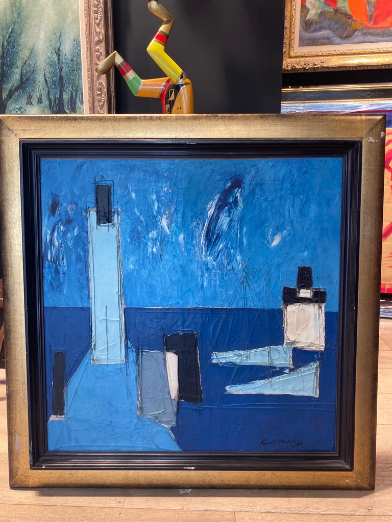 Magnifique peinture à l'huile sur toile Composition en couleurs bleues par l'artiste français Claude Venard.
La peinture sera assortie et ajoutera de la couleur au salon, aux chambres d'amis et aux halls d'entrée.
Investir dans cet artiste est