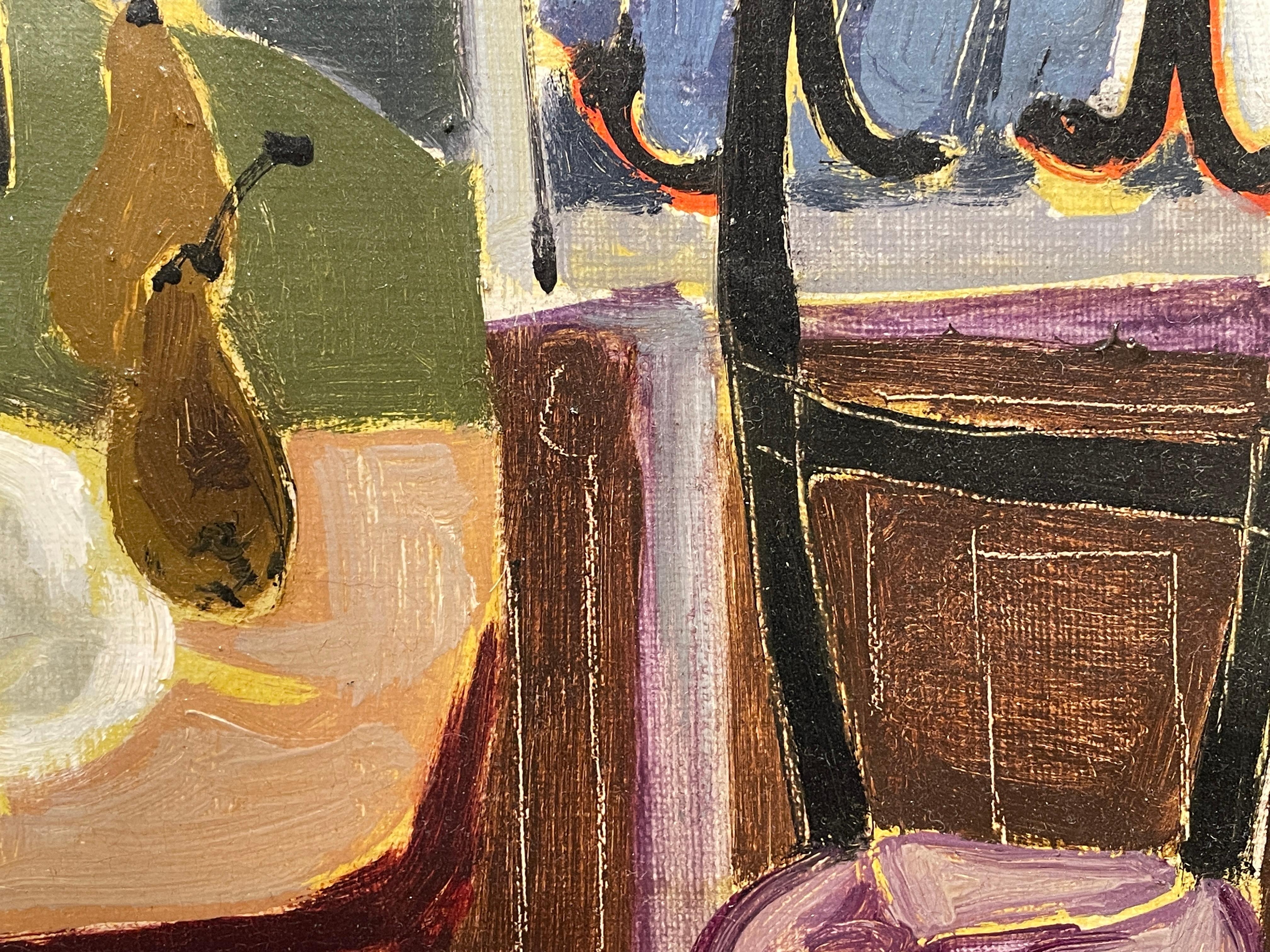 'Nature Morte au Toit' Escena interior abstracta, Ventana al horizonte de París en venta 1