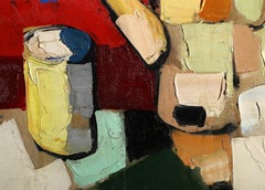 Nature morte au vase, modernes Ölgemälde auf Leinwand von Claude Venard