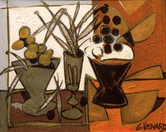 Nature morte aux deux coupes de verre ( Nature morte aux deux verres - Nature morte avec deux verres ), vers 1970