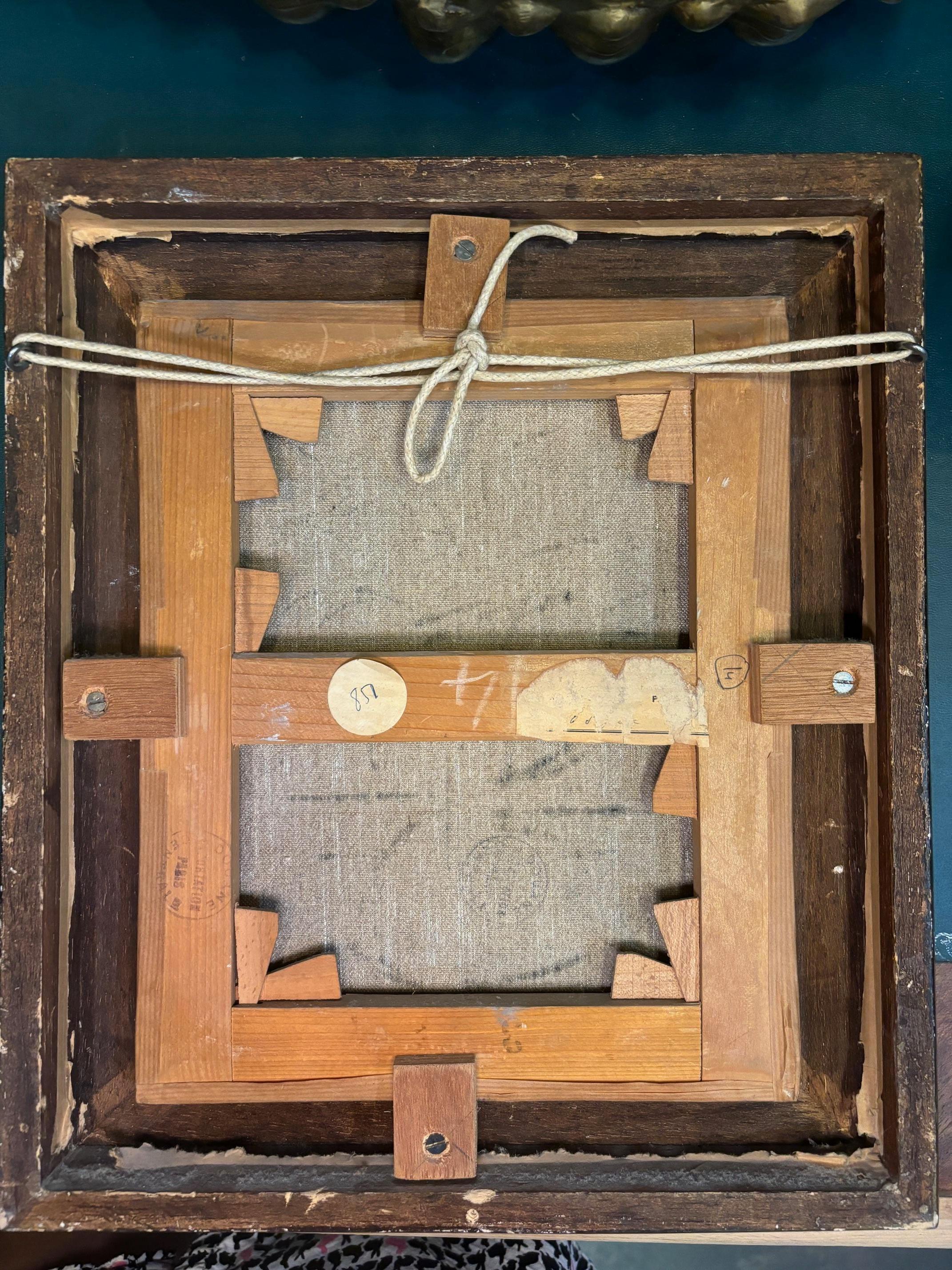 Still life by Claude Venard - Oil on canvas 22x28 cm - Gray Still-Life Painting by Claude Vénard