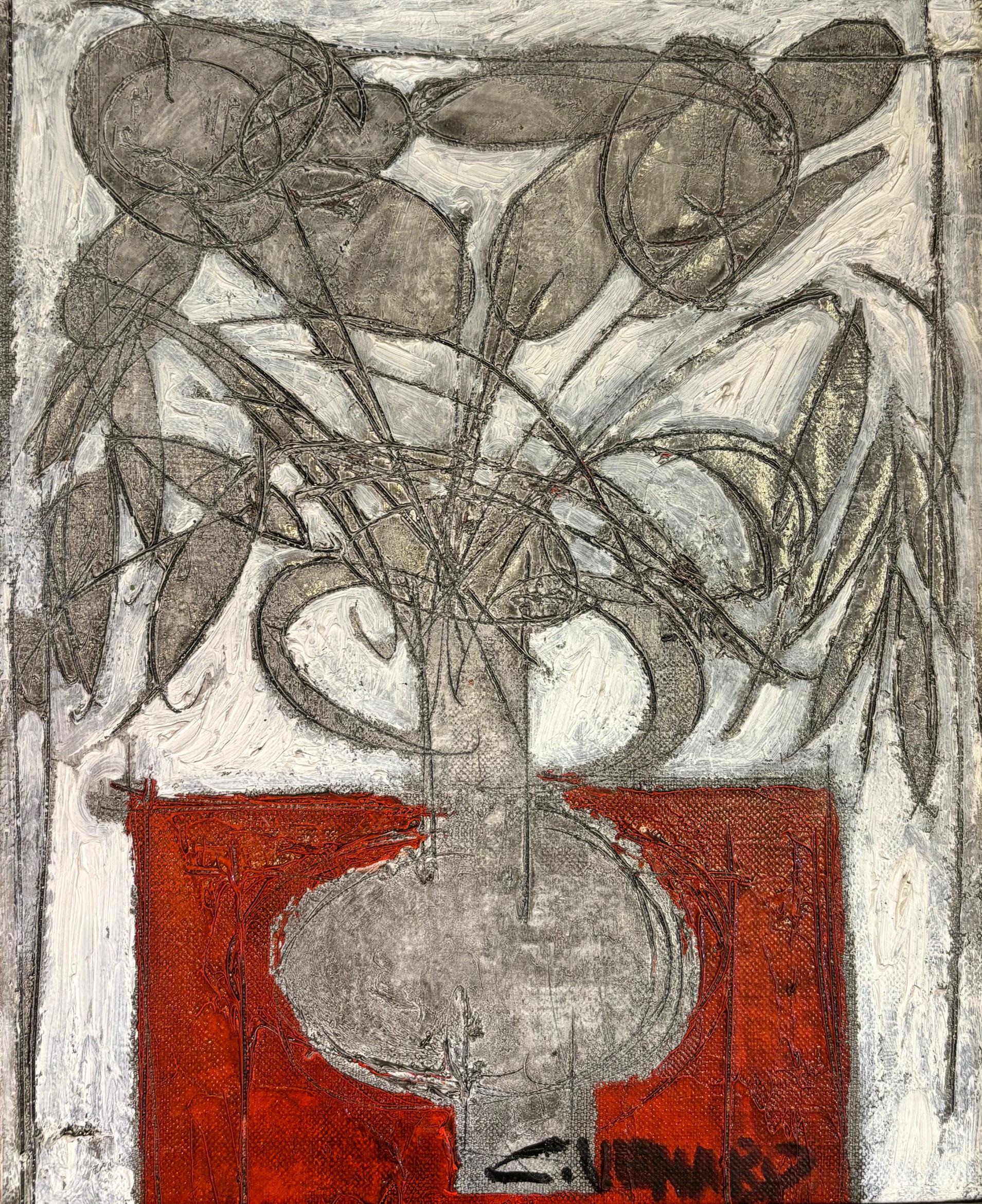 Claude Vénard Still-Life Painting - Still life by Claude Venard - Oil on canvas 22x28 cm