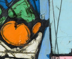 Still Life with Fruit in White Vase