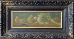 Vintage Still Life With Fruits - Original Oil on Panel Hand Signed 