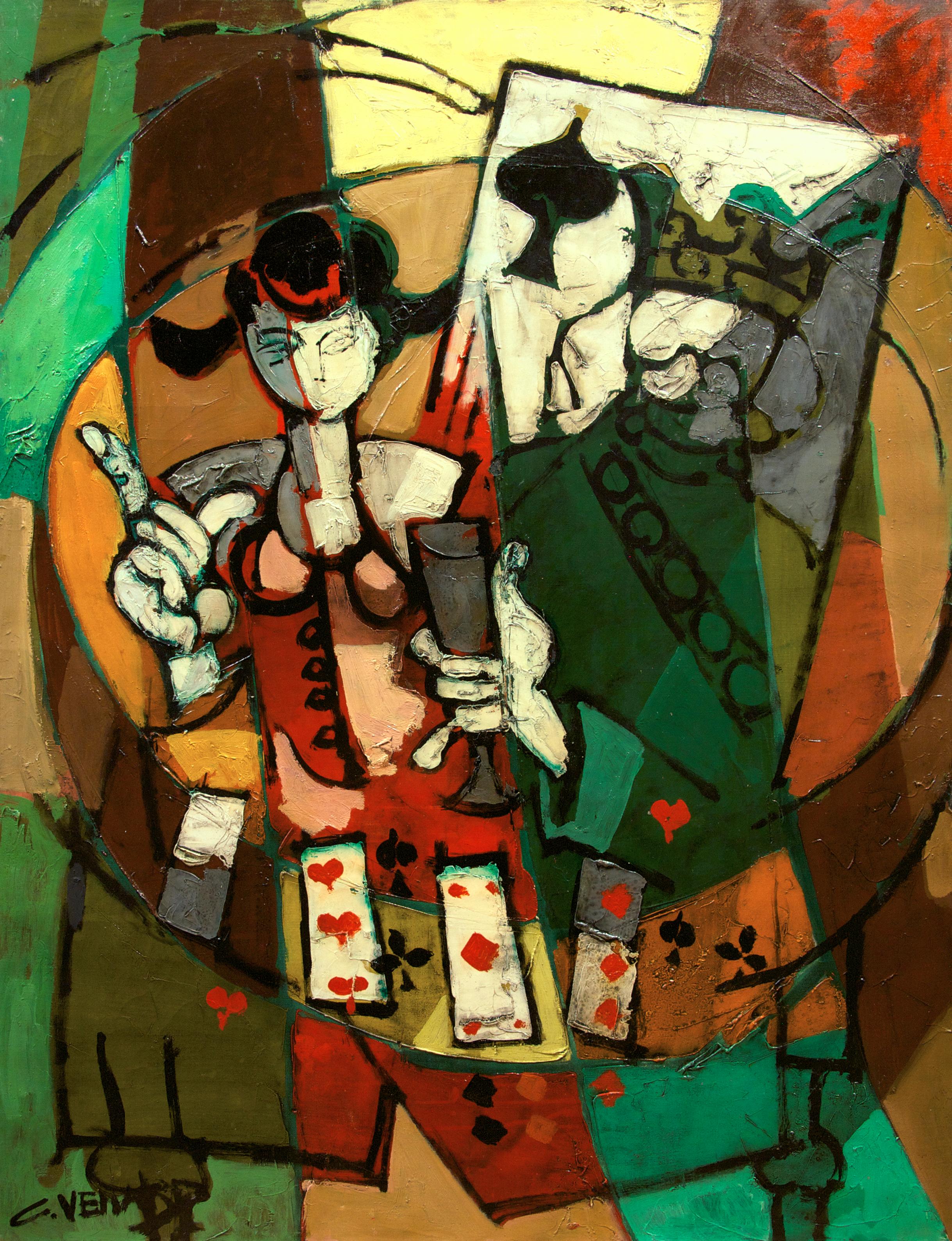 Claude Vénard Abstract Painting ��– Fortune Teller, ca. 1973