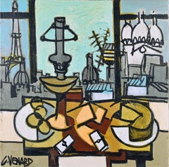 'Tour Eiffel, Sacre Coeur' Pintura abstracta interior de París, Torre Eiffel
