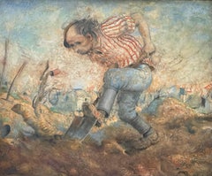 1965 Magia francese SURREAL Uomo realista in fattoria