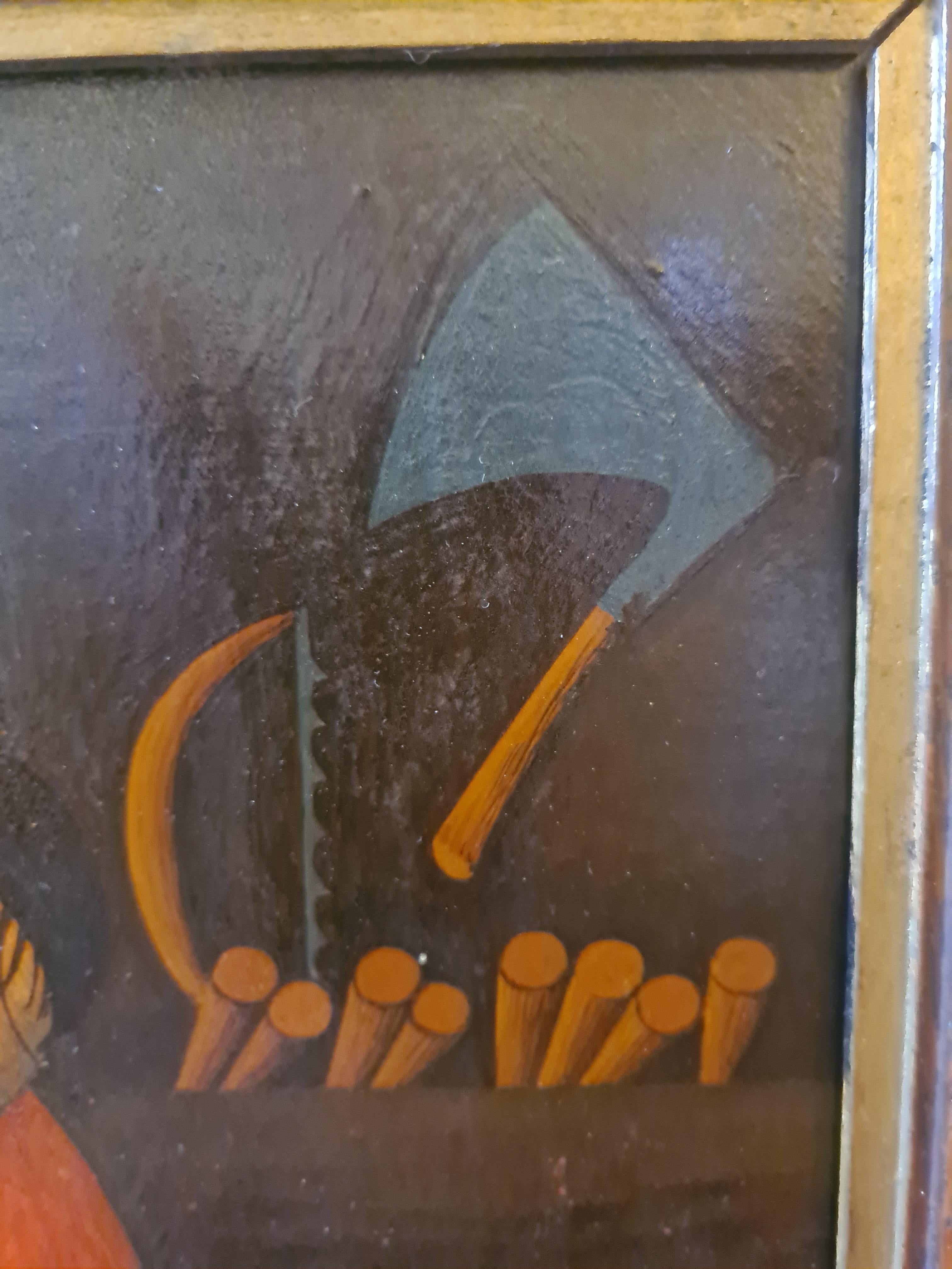 Le Ralisme Fantastique, L'Établi, Le banc de travail, Surréaliste fantastique du milieu du siècle dernier - Surréalisme Painting par Claude Verlinde