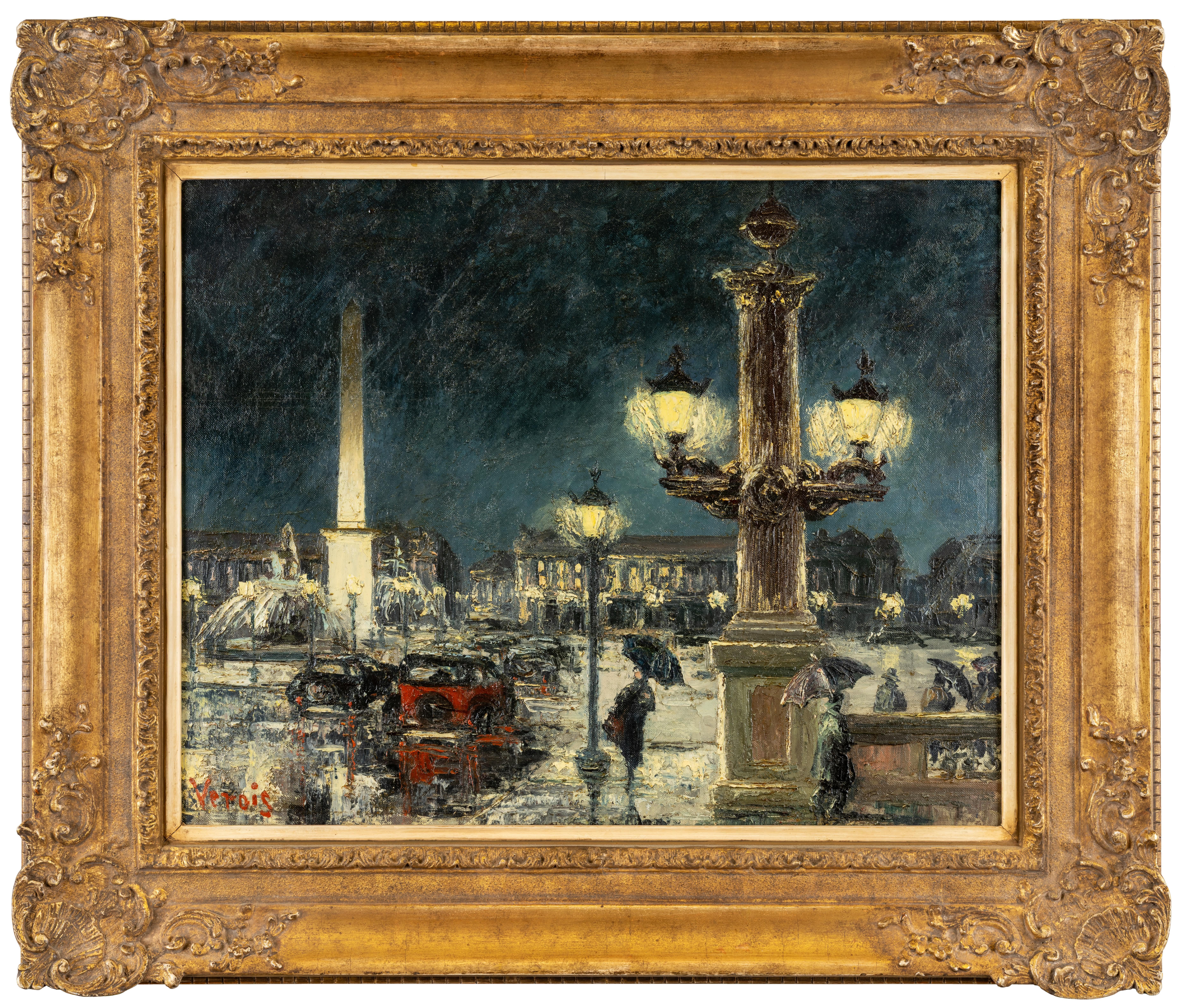 Claude Verois Landscape Painting - Place de la Concord, Paris
