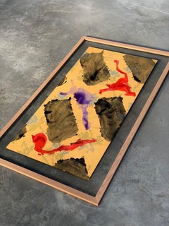 Claude Viallat - Acrylique sur papier peint