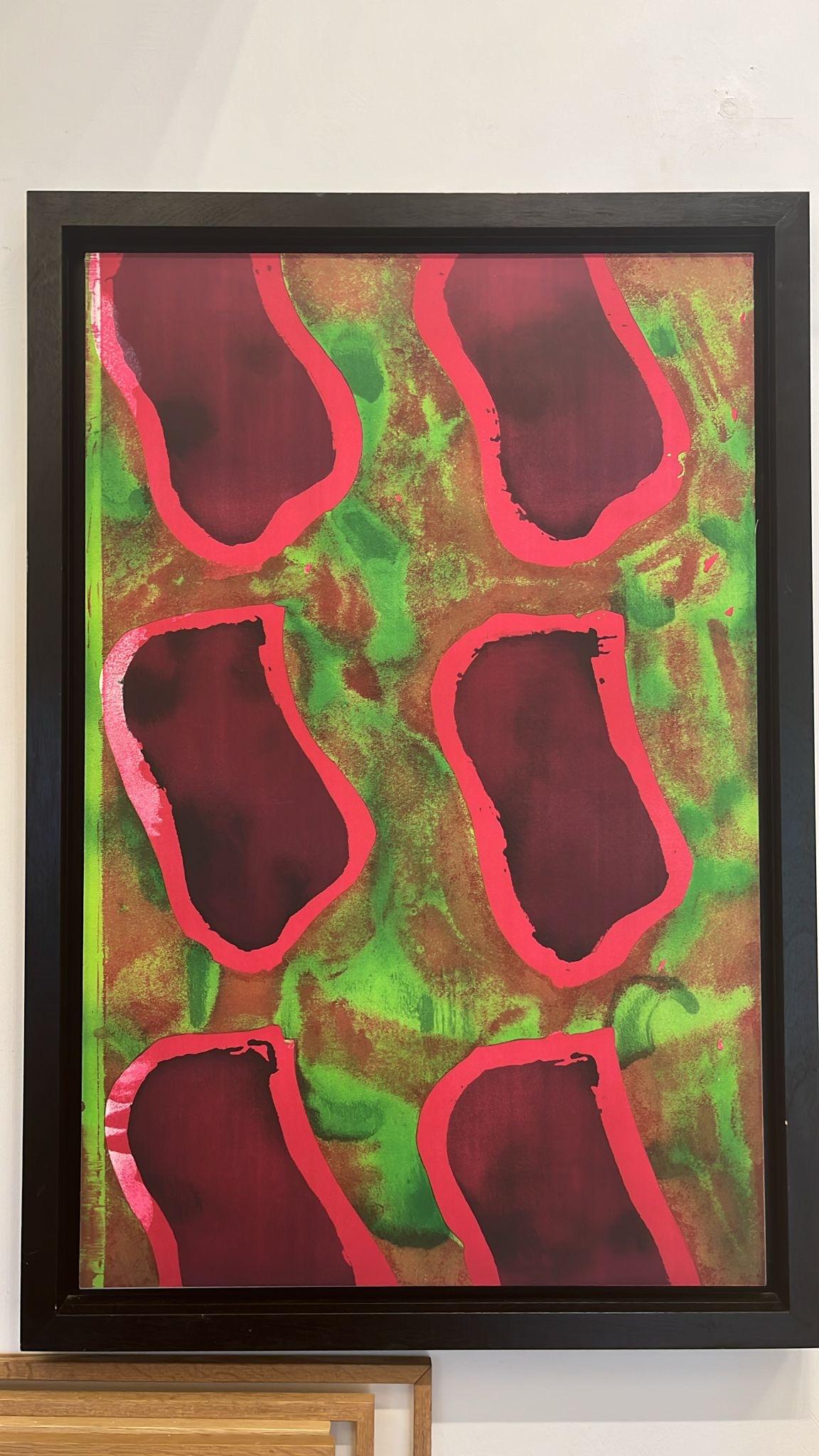Sin título - Abstract Print Marrón de Claude Viallat