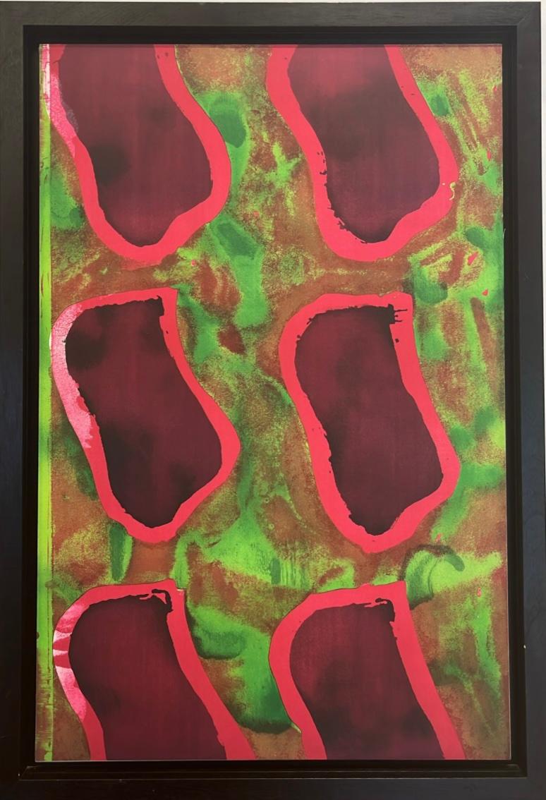 Abstract Print de Claude Viallat - Sin título