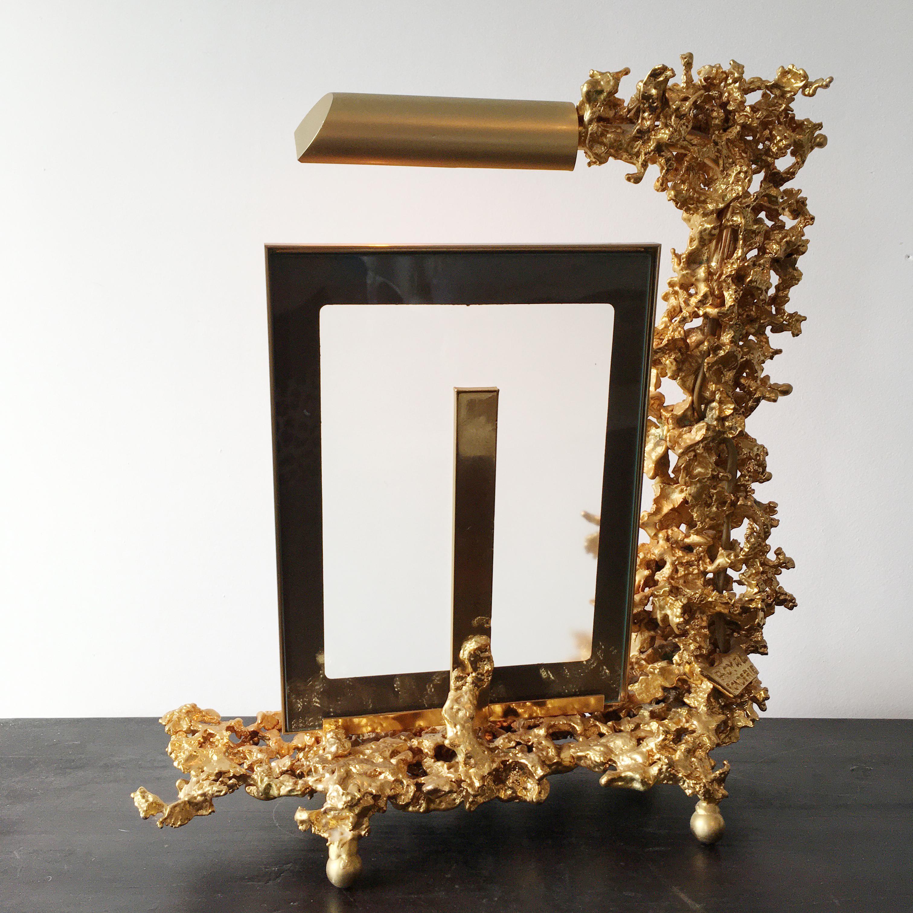 Claude Victor Boeltz 24 Karat Gold-Plated 'Exploded' Photograph Frame For Sale 1