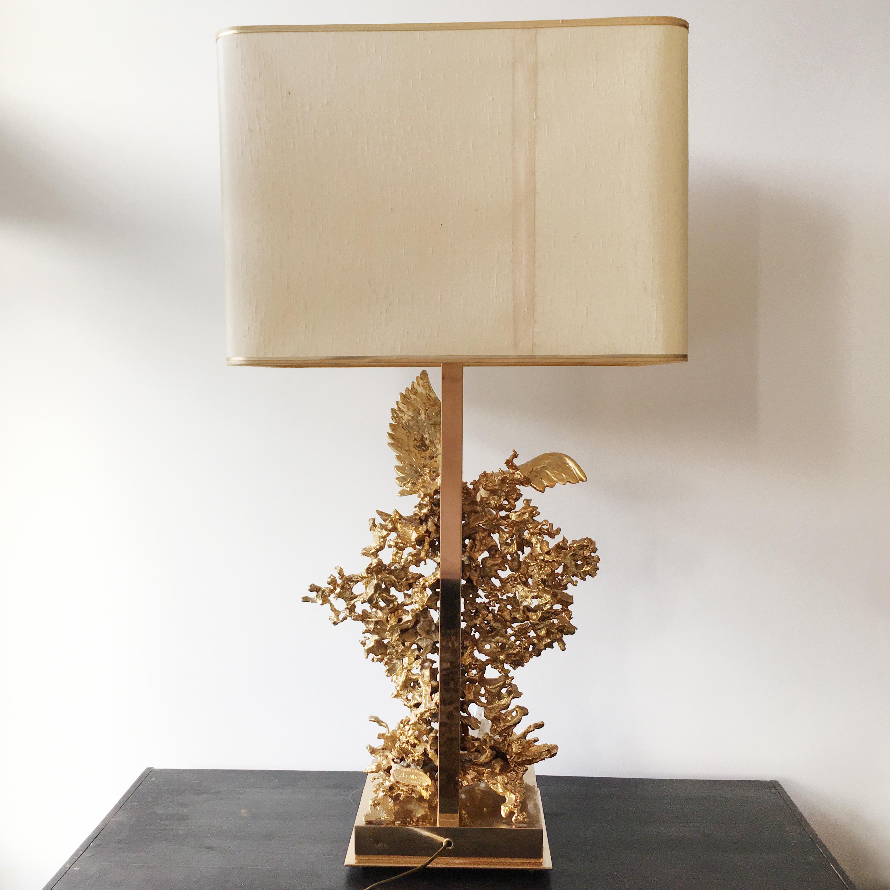 Claude Victor Boeltz 24-Karat Gold Plated 'Exploded' Table Lamp For Sale 5