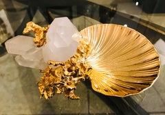 Claude Victor Boeltz French Gold Bronze Dish Sculpture