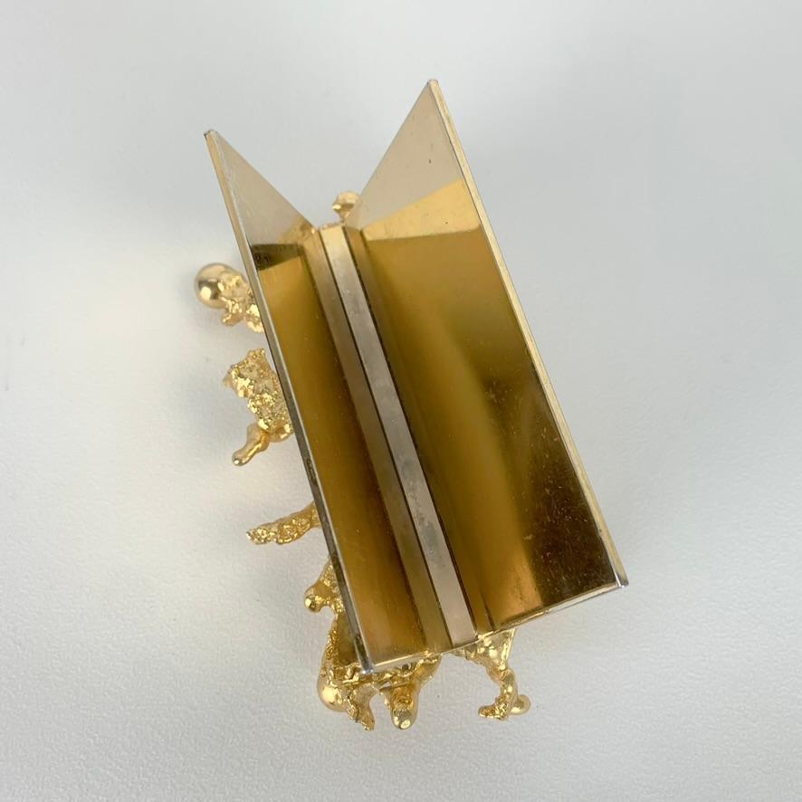 Claude Victor Boeltz Gilt Bronze Letter Holder, circa 1970, France. For Sale 7