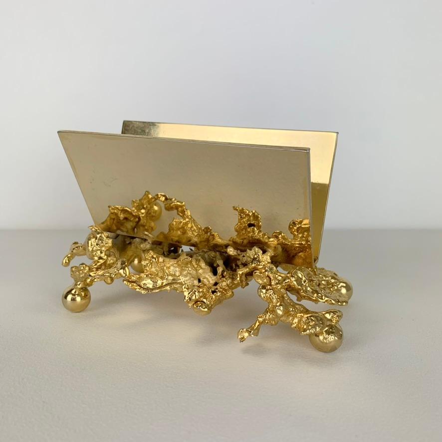 French Claude Victor Boeltz Gilt Bronze Letter Holder, circa 1970, France. For Sale