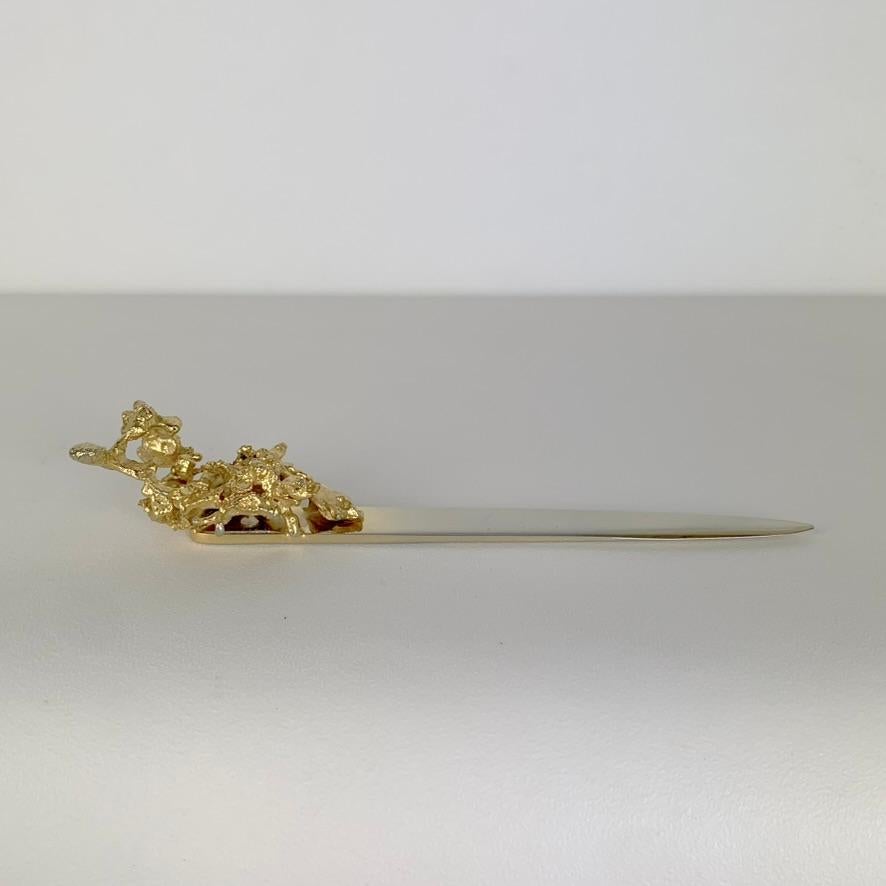 Claude Victor Boeltz Gilt Bronze Letter Opener, circa 1970, France. For Sale 7