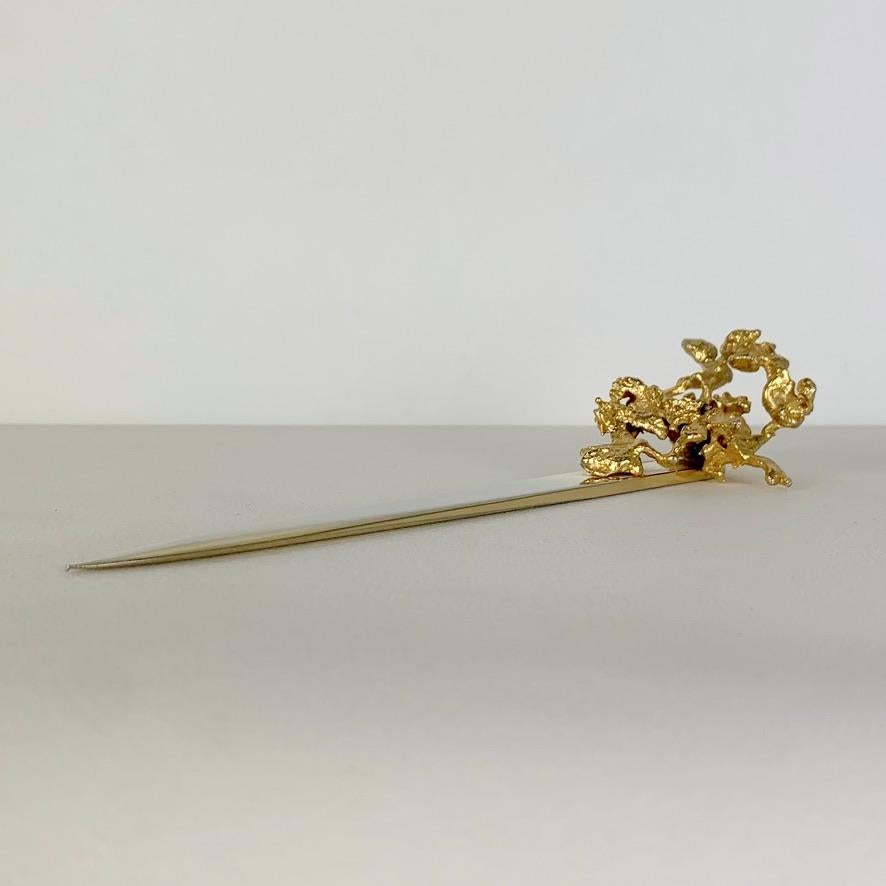 Beautiful Claude Victor Boeltz Letter Opener , circa 1970, France.
Gilt exploded bronze, metal blade.
Dimensions: 24 cm W, 5 cm H, 7 cm D.
Boeltz’s 