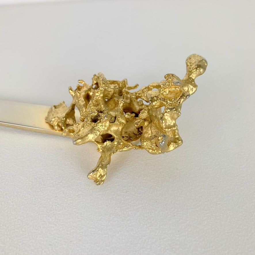 Claude Victor Boeltz Gilt Bronze Letter Opener, circa 1970, France. For Sale 4