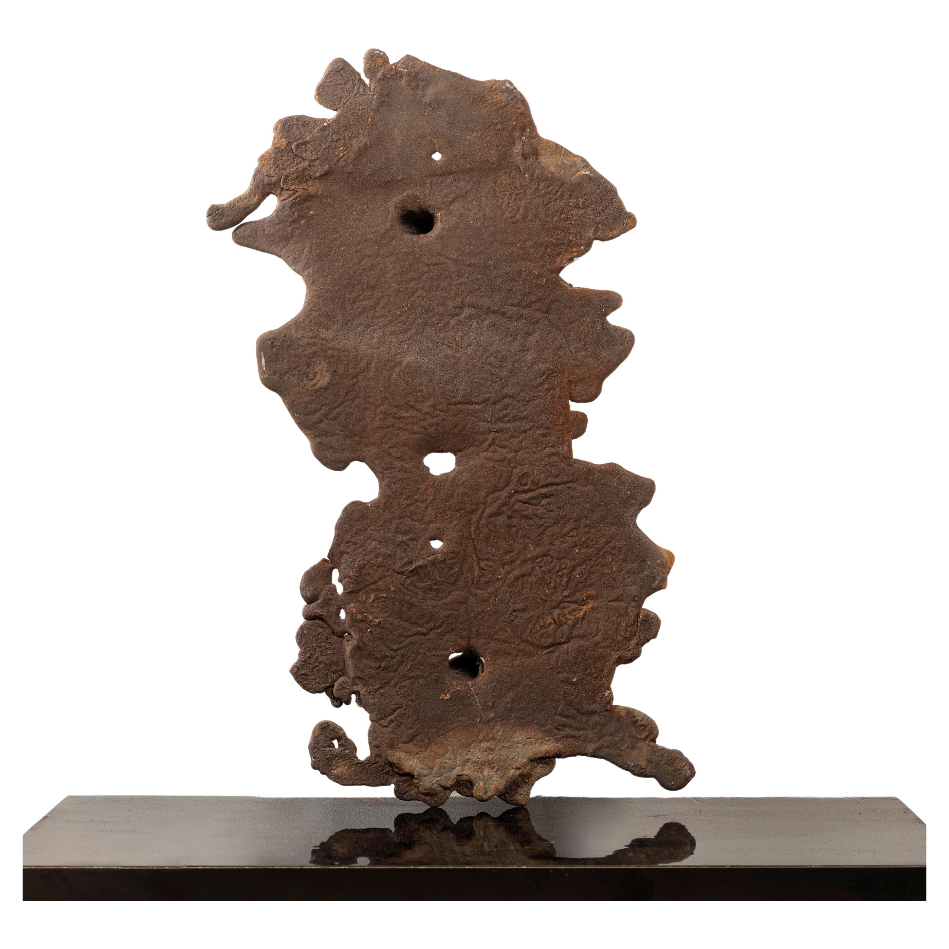Claude Viseux, Abstract Sculpture, 1960, Steel Cast on Sand For Sale