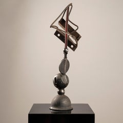 Sculpture abstraite Claude Viseux, 1970, acier inoxydable