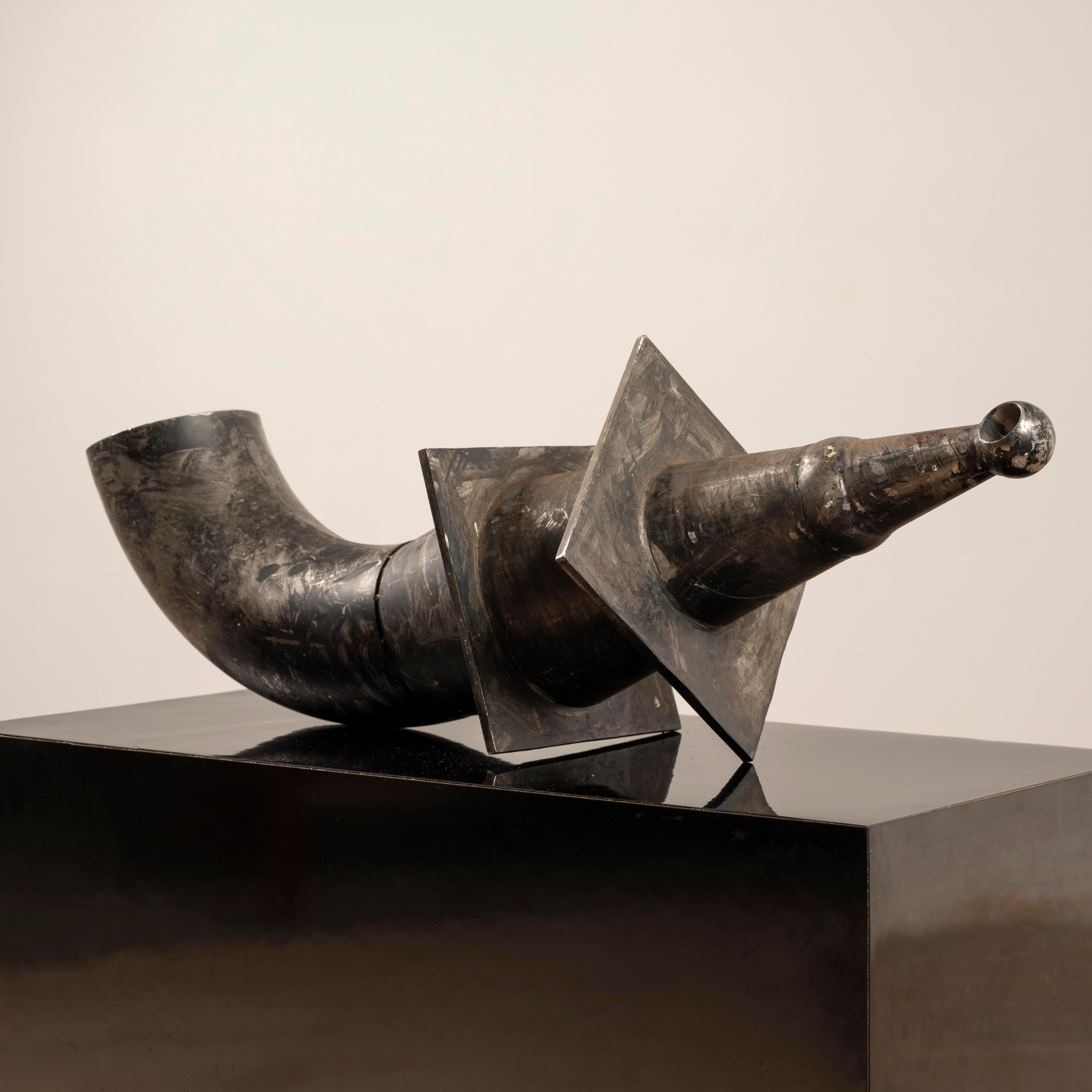 Claude Viseux, Abstract Sculpture, 20th Century, Steel In Good Condition For Sale In SAINT-SEVER, FR