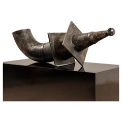 Vintage Claude Viseux, Abstract Sculpture, 20th Century, Steel