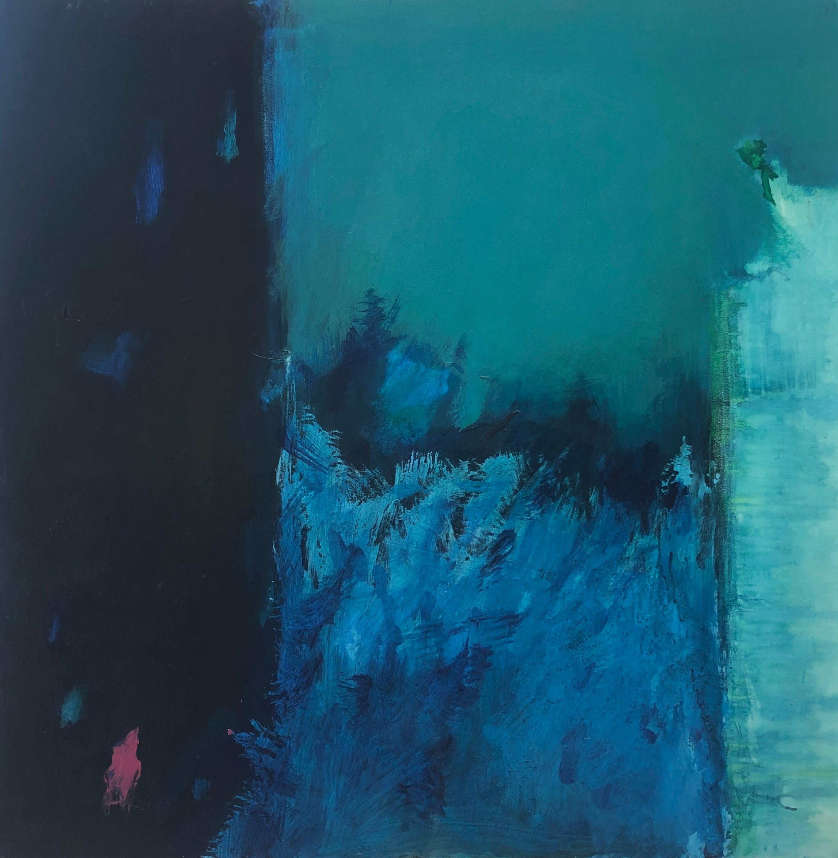 Claude Voutat Abstract Painting - Aqua