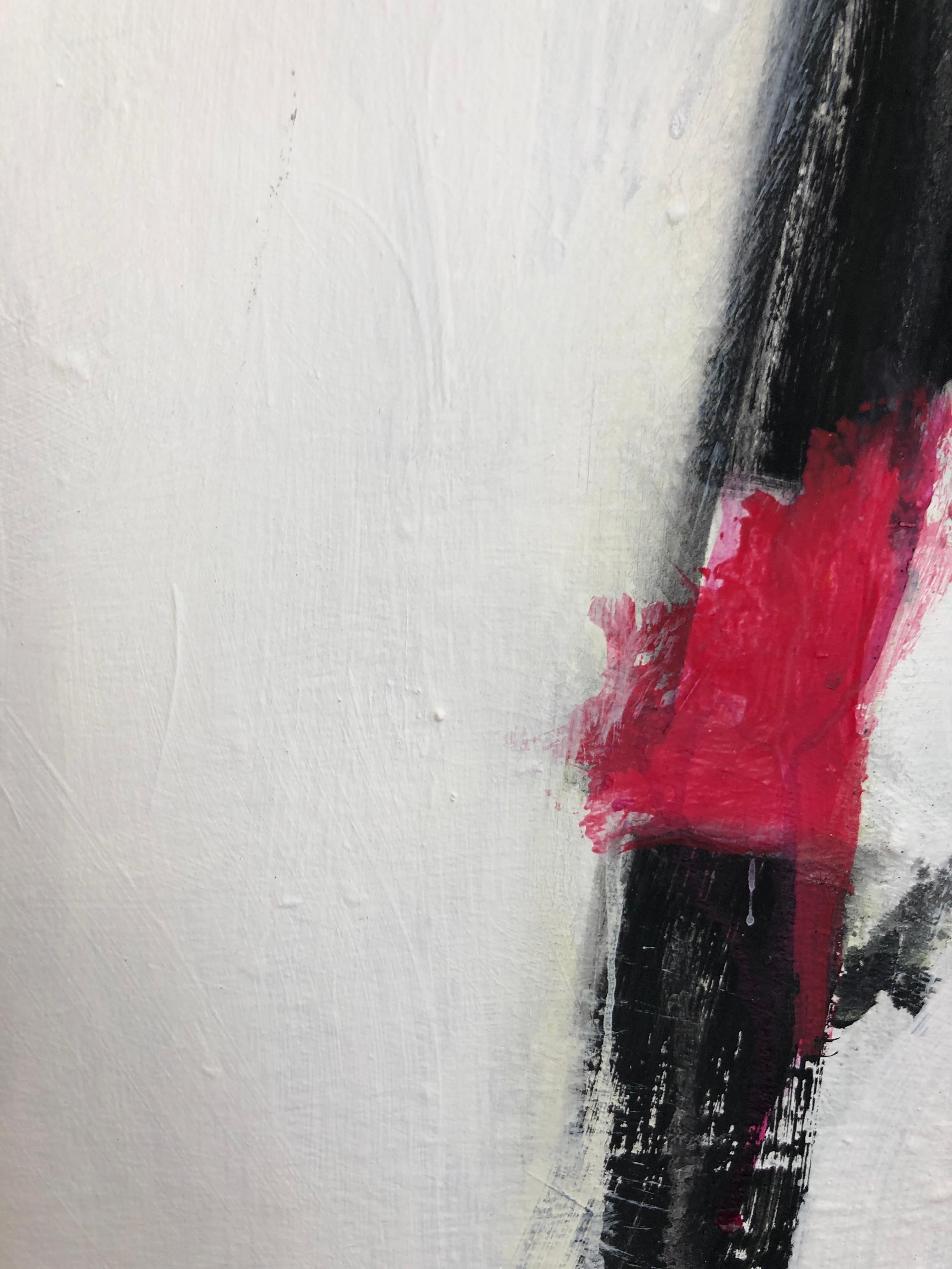 Cometa - Abstract Painting Grigio di Claude Voutat
