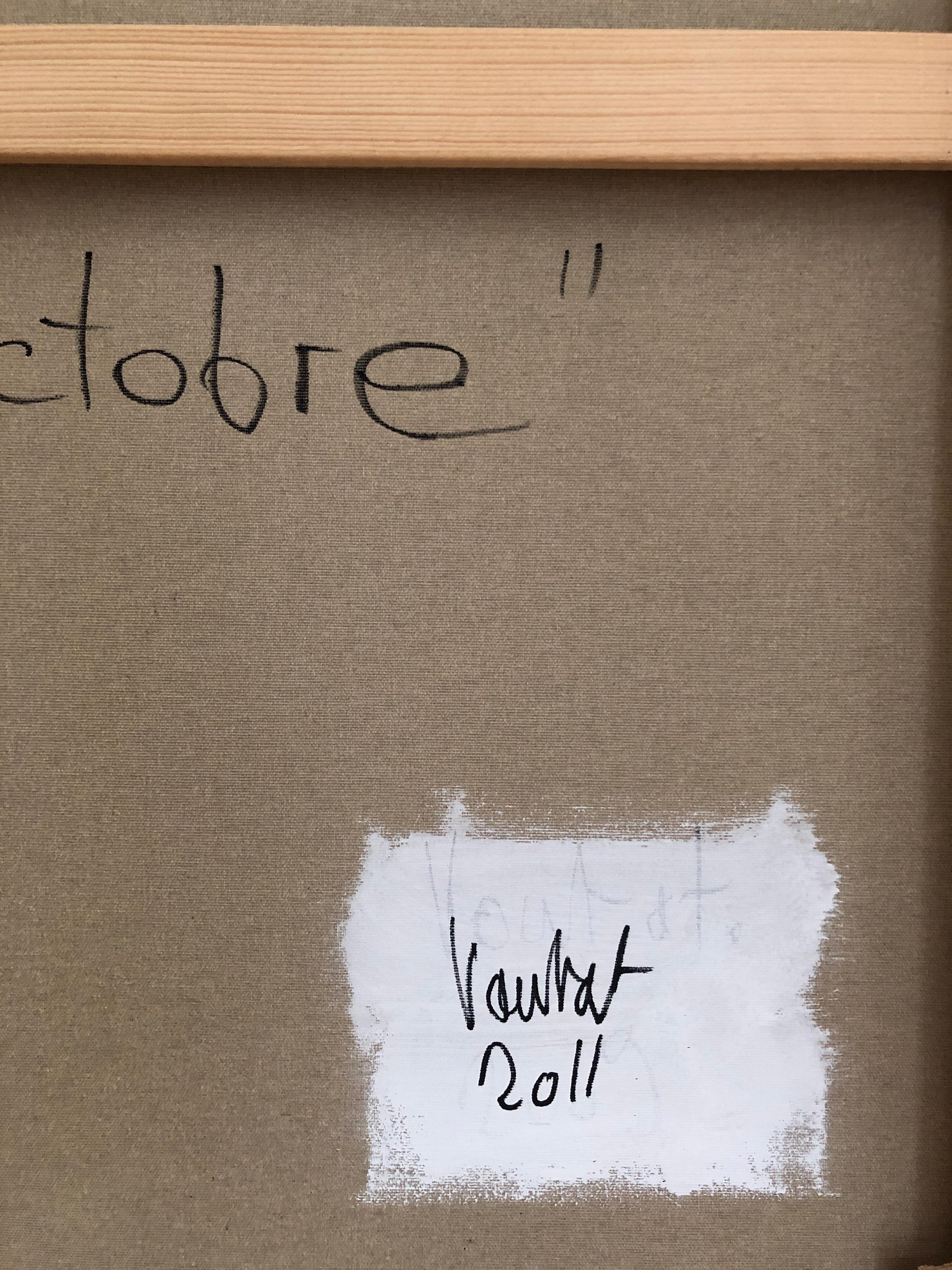 Ottobre - Painting Astratto di Claude Voutat