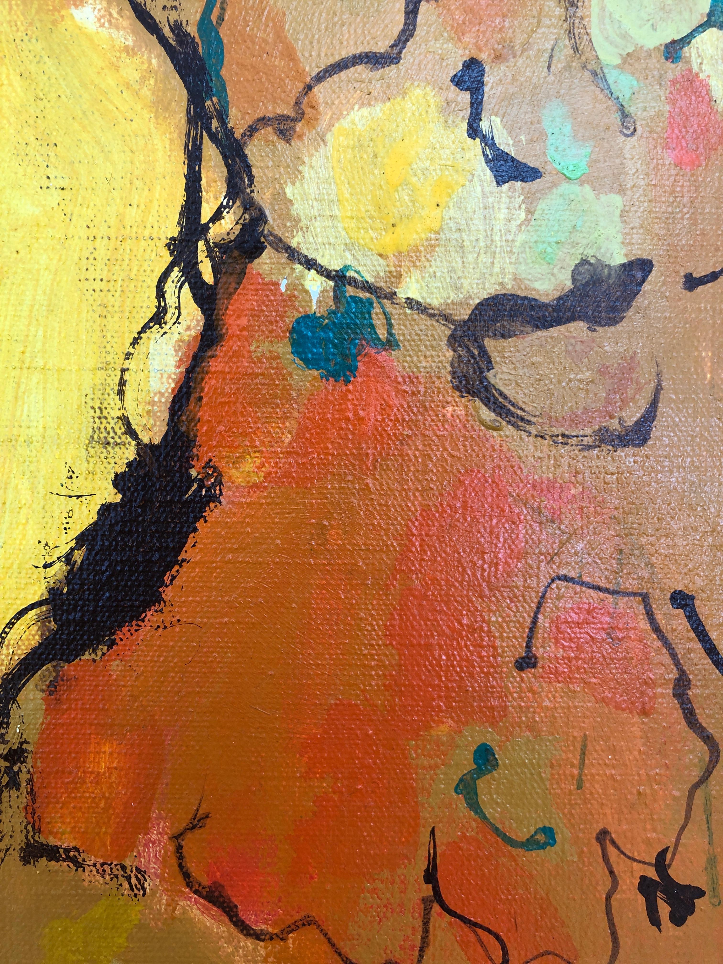 Savannah - Abstract Painting Marrone di Claude Voutat