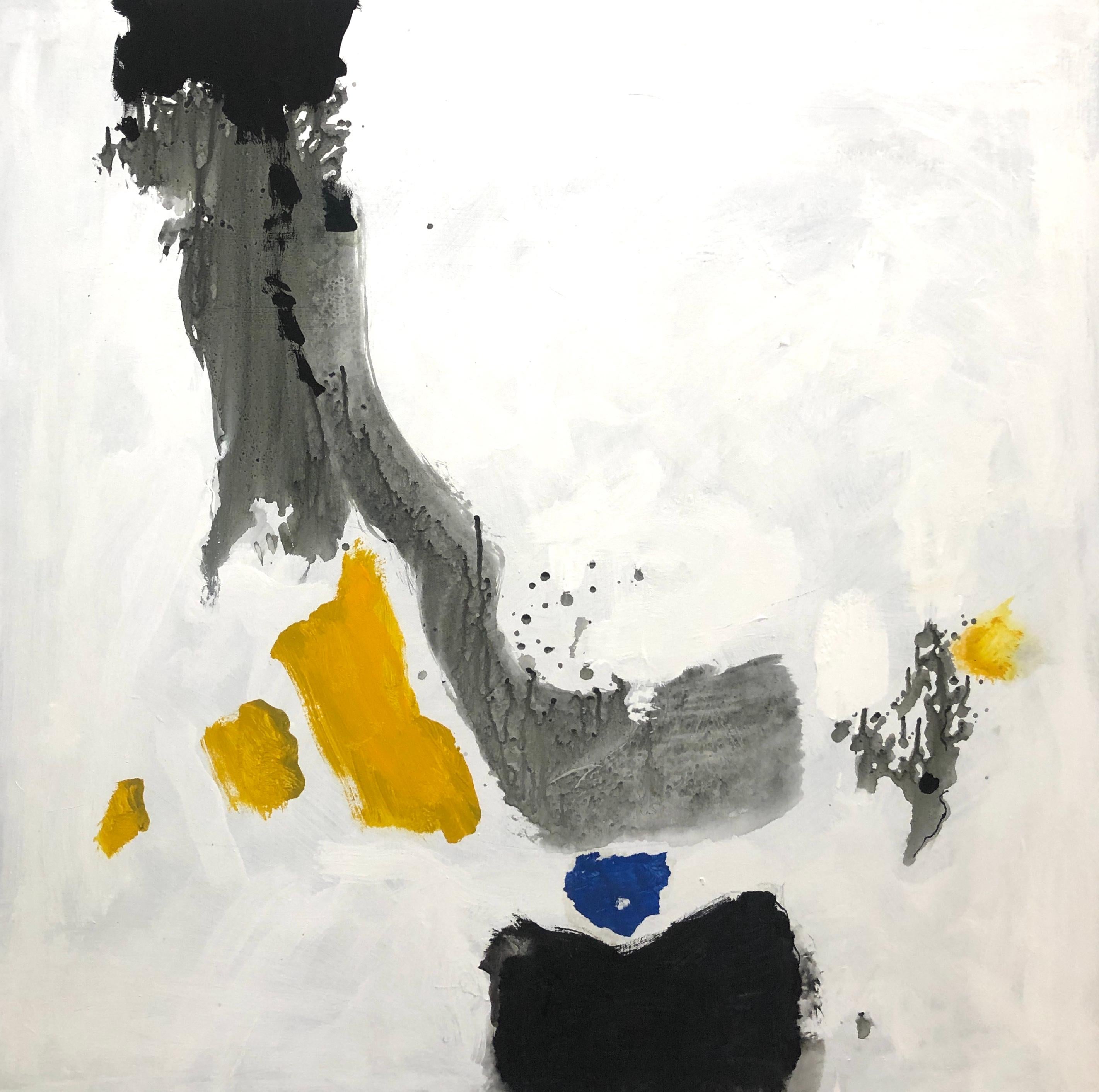 Claude Voutat Abstract Painting – Vulkanische Lava
