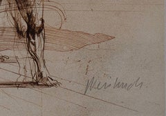 "Calligraphie Heroique, " Original Color Lithograph signed by Claude Weisbuch