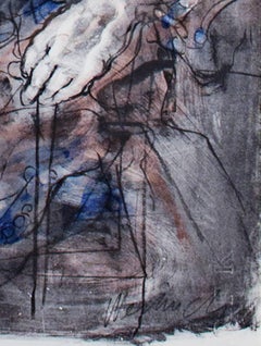 "Le Clown, Artist's Proof, " Original Color Lithograph signed by Claude Weisbuch