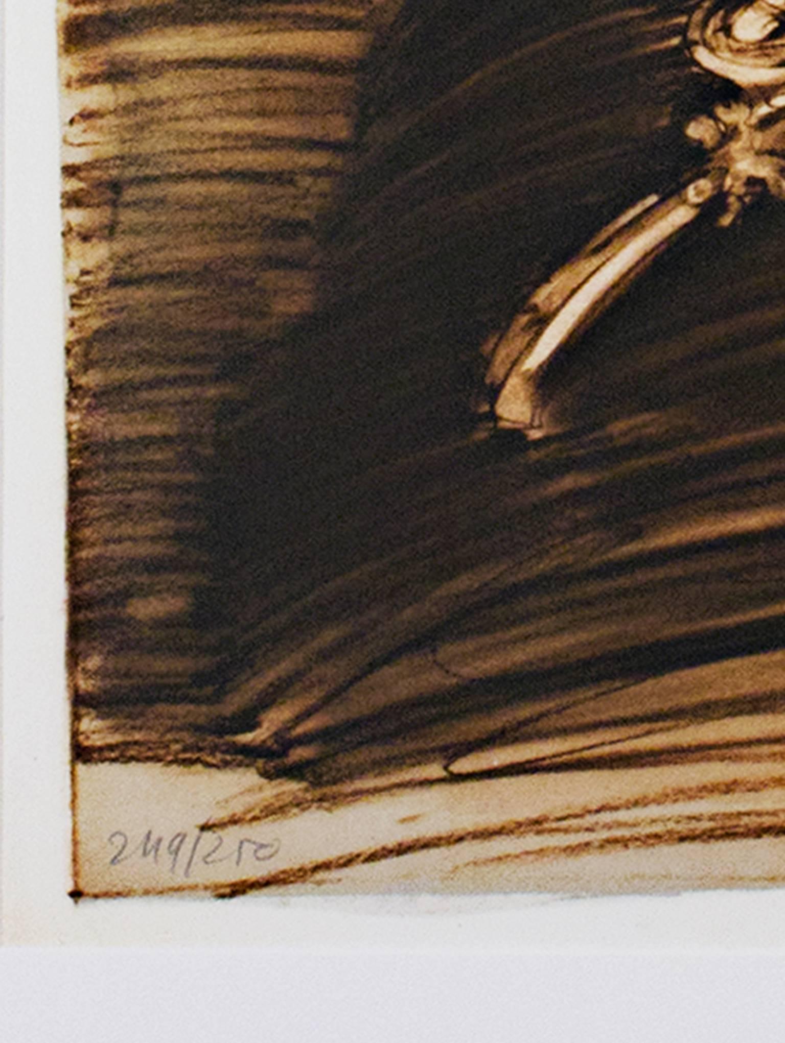 « Rembrandt en Habit de Capitaine », lithographie originale en couleur de Claude Weisbuch en vente 4