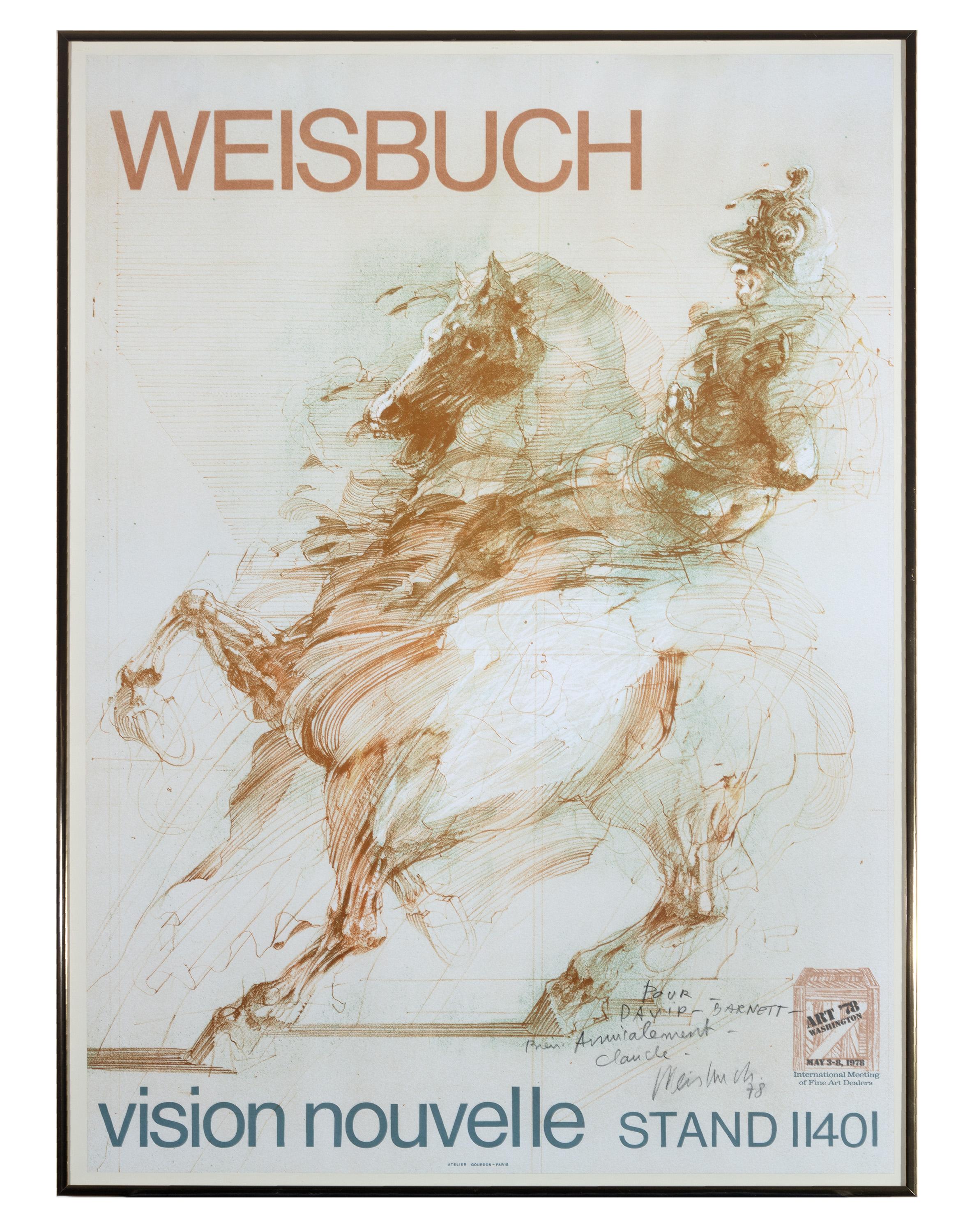 Claude Weisbuch Animal Print - Affiche - Le Condottiere, signed inscribed to D.B.