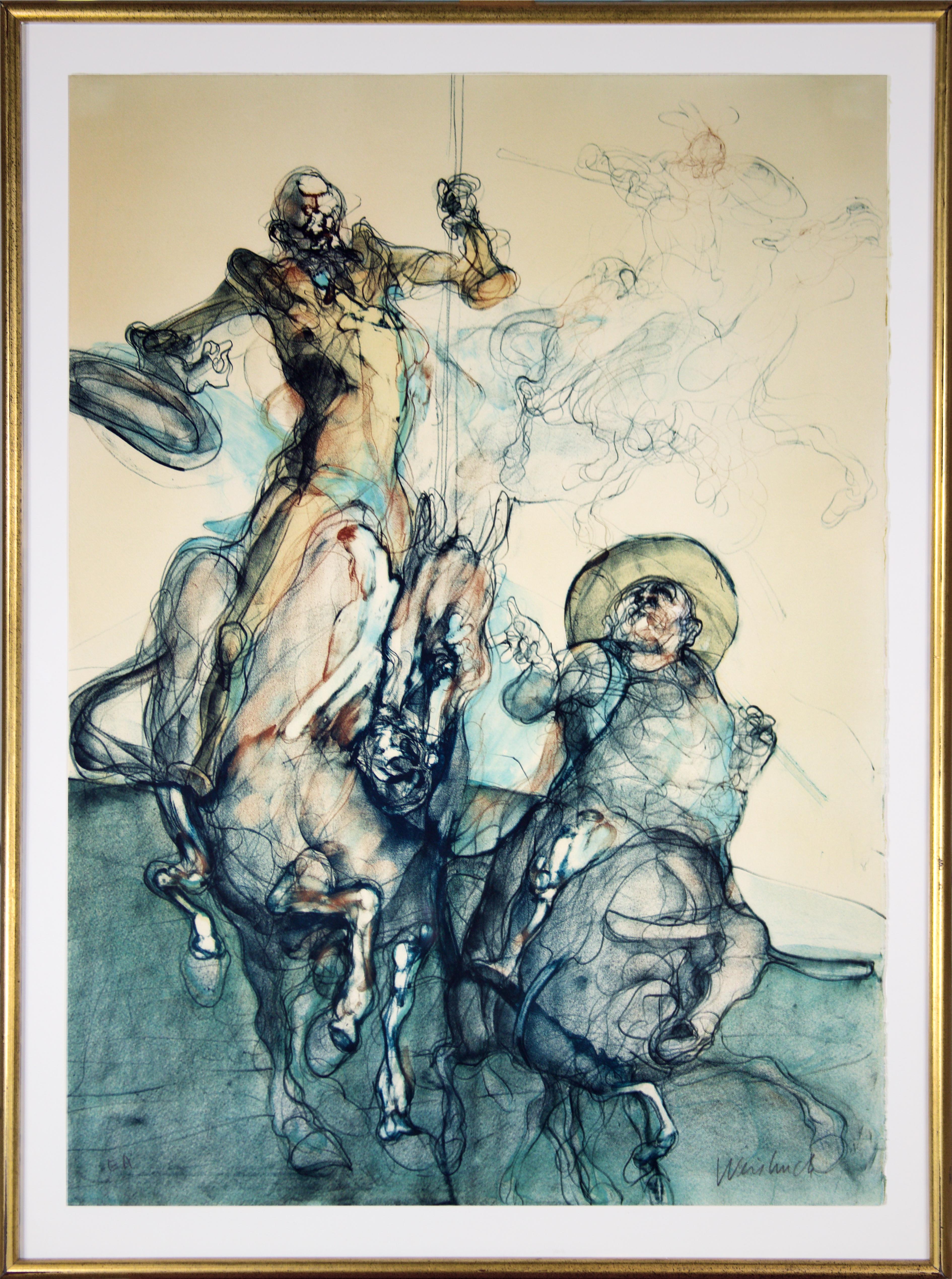 Don Quichotte & Sancho Panza, c.1972, (A/P) - Print by Claude Weisbuch