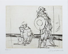 'Don Quichotte & Sancho Panza' signed drypoint from 'Don Quichotte De La Manche'