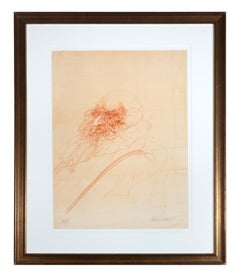 Hommage à Léonard de Vinci (Portrait de Léonard) Lithographie originale