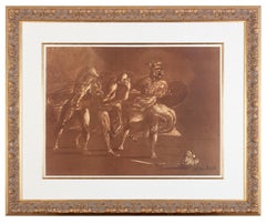 Hommage à Léonard de Vinci (Three Figures Advancing from De La Bataille Vol. I)