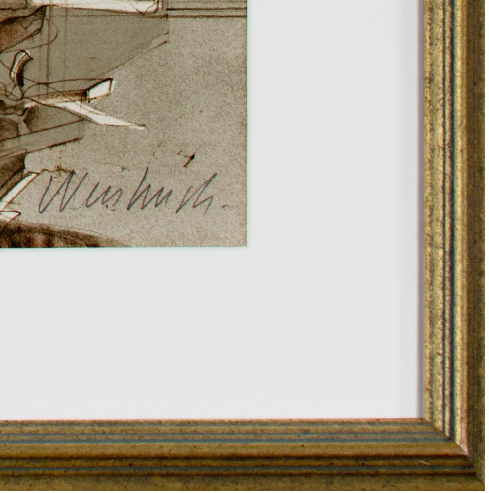 Lithographie originale signée « Le Chef D'Oeuvre Inconnu », artiste peint au chevalet - Contemporain Print par Claude Weisbuch