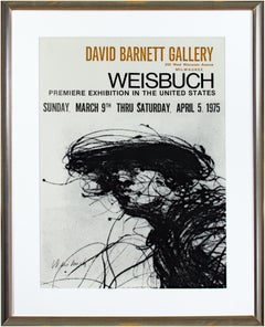 Premiere US-Ausstellungsplakat in der David Barnett Gallery, signiert von Weisbuch