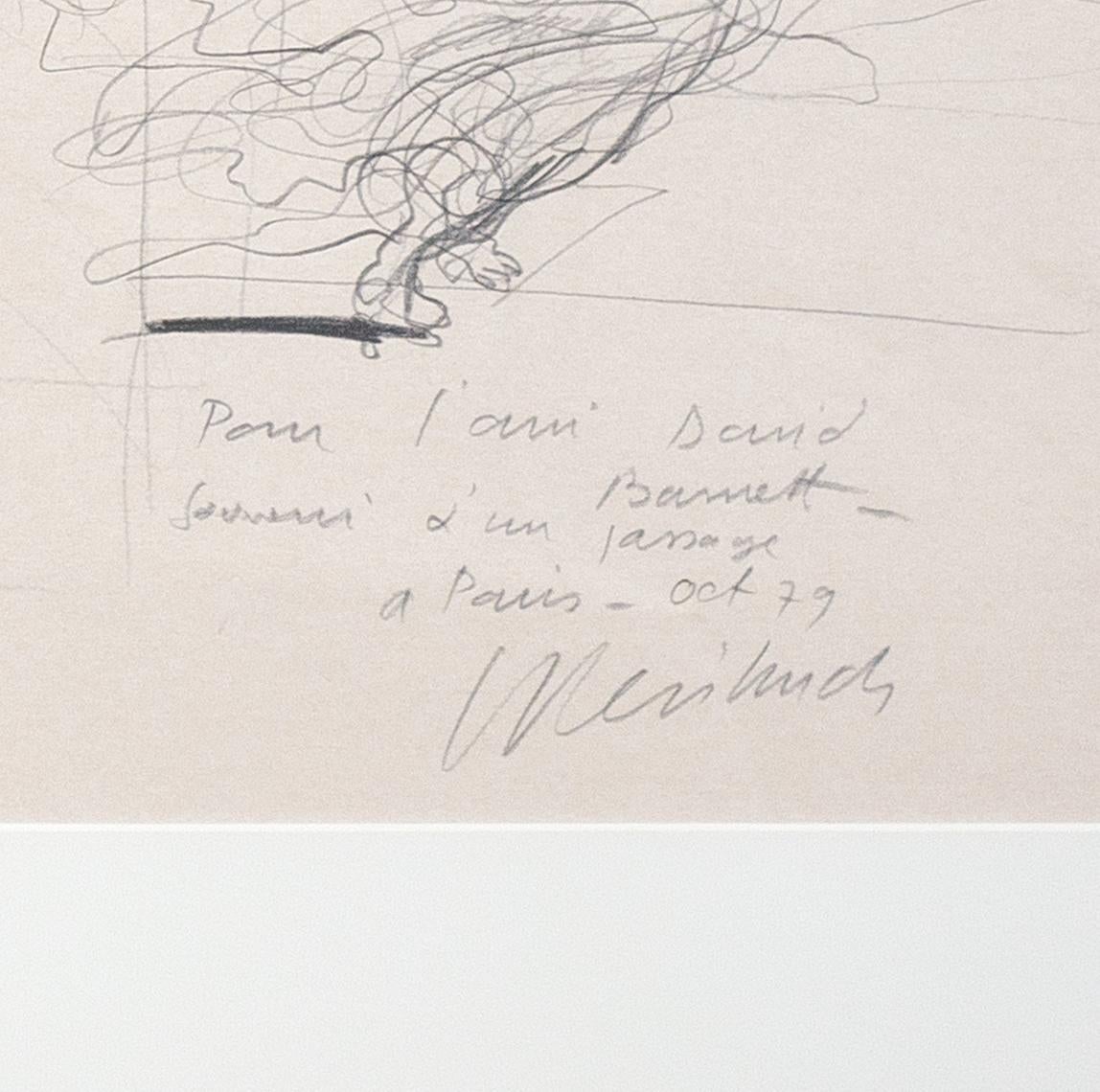 Original signierte Zeichnung „Drei Studien“, Venus de Milo & Victory of Samothrace, „Three Studies“ (Zeitgenössisch), Print, von Claude Weisbuch