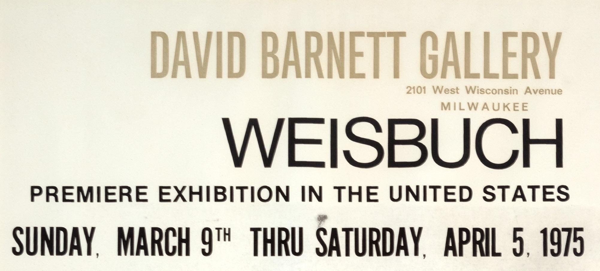 U.S. Premiere Exhibition Poster at the David Barnett Gallery (43/58) - Print by Claude Weisbuch