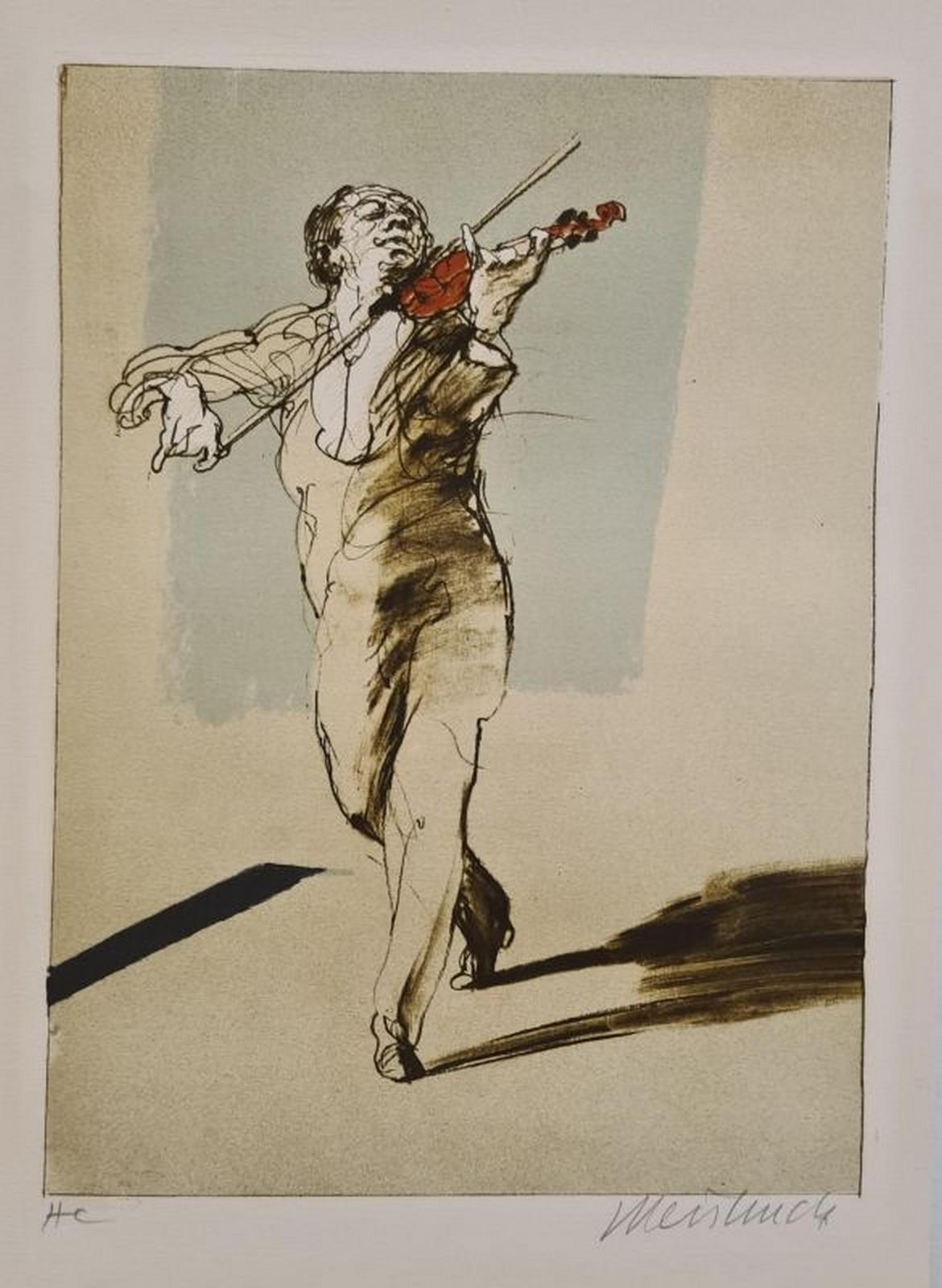 Violoniste  - Print by Claude Weisbuch