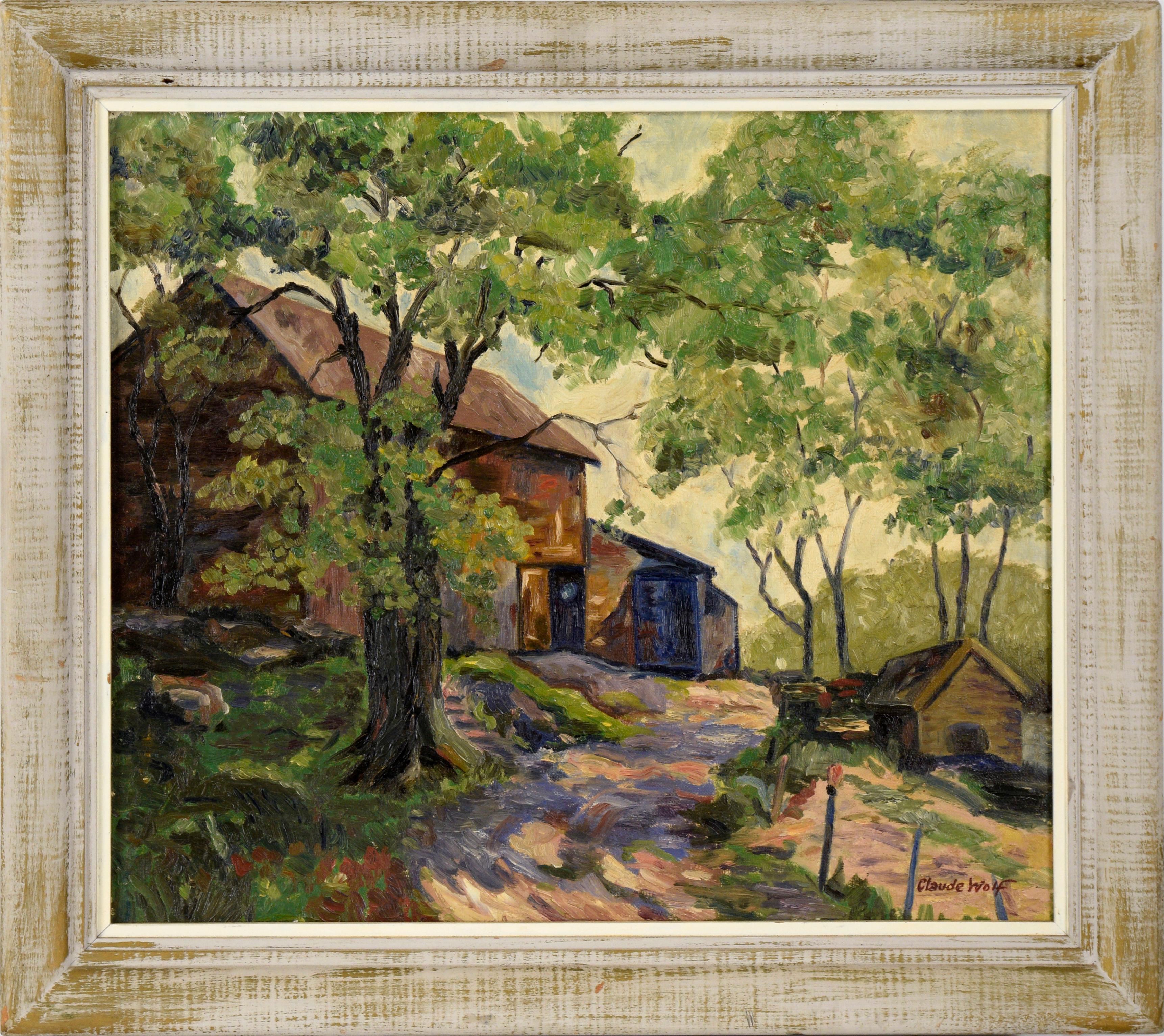 Barn in the Shade - Farm Landscape