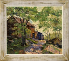 Barn in the Shade - Farm Landscape