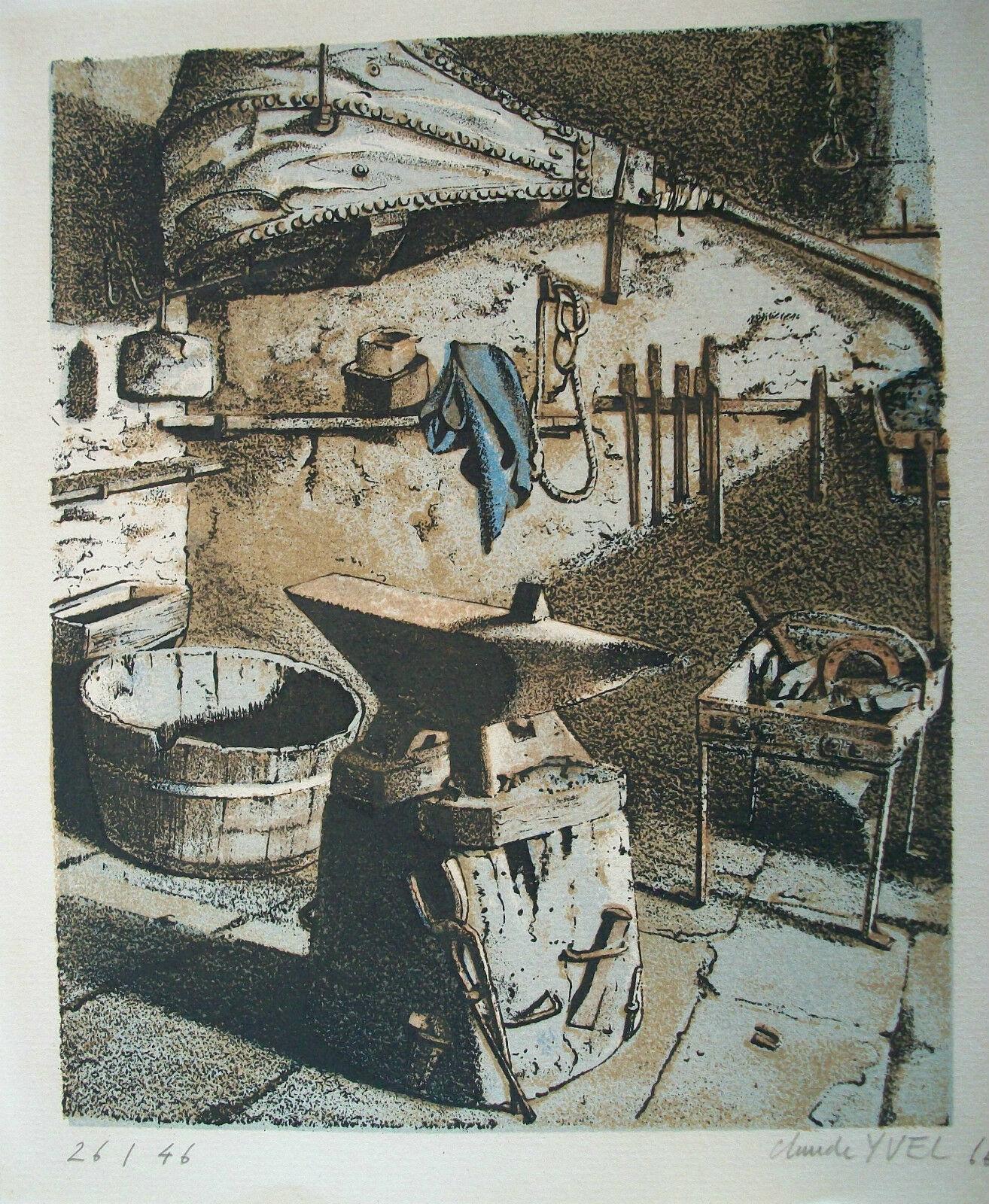Post-Modern CLAUDE YVEL - Hyper Realist Print - #26/46 - Signed - France - Circa 1966 For Sale